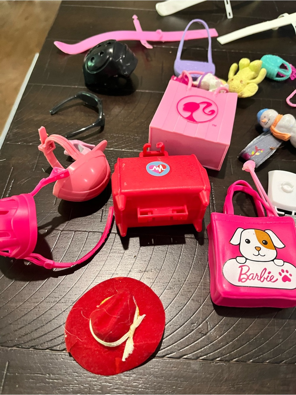 Assorted Barbie Doll Accessories lot Pet Doctor purses helmets skis more - Picture 2 of 9
